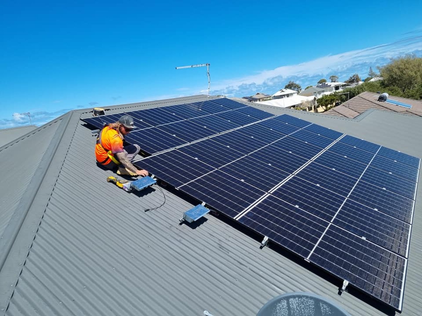 Completed Perth residential solar panel layout
